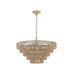 Bohemian style Woven Pendant Light 23.6 Inch Rattan Ligh Large Rattan Pendant Light with 5-Tier Rattan Chandelier--Wood