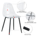 Modern minimalist transparent dining chair, plastic chair, armless crystal chair, Nordic creative makeup stool, negotiation chair, set of 4 pieces, black metal legs,TW-1200 - DTYStore