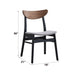 Rebi Gray Linen, Walnut & Black Finish Side Chair (Set of 2) - DTYStore