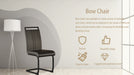 Modern Dining Chairs,PU Faux Leather High Back Upholstered Side Chair with C-shaped Tube. Black Metal Legs for Dining Room Kitchen Vanity Patio Club Guest Office Chair (Set of 4) (Black+PU) - DTYStore