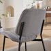 Furniture, Dining Chairs Set of 2 Modern Retro Linen Chair with Bentwood Back Upholstered Seat Metal Legs Adjustable Foot for Kitchen Dining Room Chairs(Gray Linen) - DTYStore