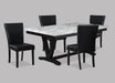 2pc Transitional Upholstered Side Chair with Nailhead Trim Black Faux Leather Upholstery Tufted Nail-head Dining Room Wooden Furniture - DTYStore