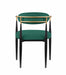 Modern Contemporary 2pcs Side Chairs Green Fabric Upholstered Ultra Stylish Chairs Set - DTYStore