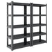 63"H 5 Tier Metal Shelves for Storage Garage Shelving 2000LBS Heavy Duty Storage Shelves Adjustable Garage Shelf Industrial Shelving Unit Storage Utility Rack,31.5"W*15.7"D*63"H,Black - DTYStore