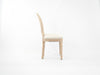 Upholstered Fabrice With Rattan Back French Dining Chair with rubber legs,Set of 2,Beige - DTYStore