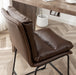 Milos Upholstered 26-inch Counter Height Stools, Set of 2, Antique Brown - DTYStore