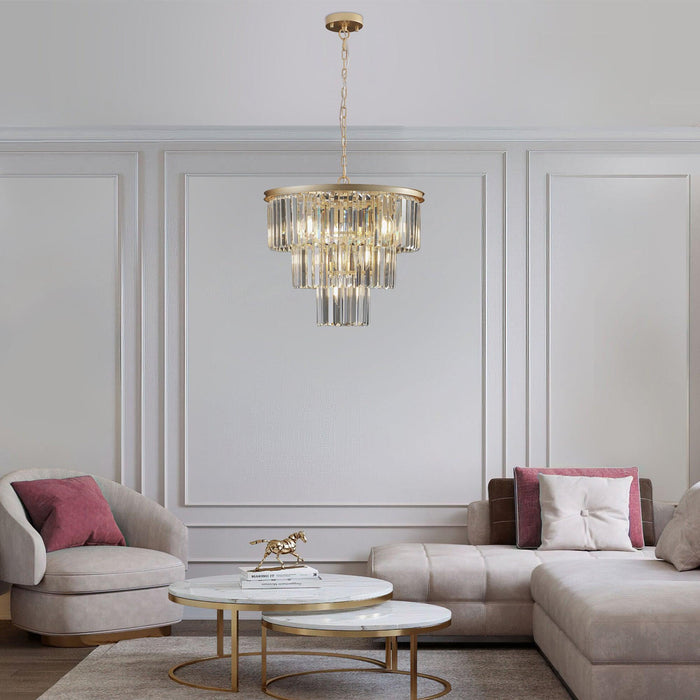 Gold Luxury Crystal Chandelier Modern Chandeliers Lights (No Bulbs)