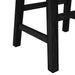 Farmhouse Rustic 2-piece Counter Height Wood Kitchen Dining Stools for Small Places, Walnut+Black - DTYStore