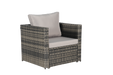5 Piece Patio Furniture Set,Outdoor Wicker Rattan Sofa Conversation Set All Weather Patio Sectional Sofa Set with Glass Table, Cushions and Pillows for Garden, Backyard - DTYStore