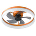 Ceiling Fans with Lights Dimmable LED Embedded installation of thin modern ceiling fans(Orange) - DTYStore