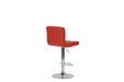 BAR STOOL in Red, Chrome - DTYStore