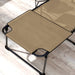 Outsunny 2 Piece Folding Chaise Lounge with 5-level Reclining Back, Outdoor Tanning Chair with Reading Face Hole, Outdoor Lounge Chair with Side Pocket & Headrest for Beach, Yard, Patio, Beige - DTYStore