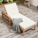 Outdoor Lounge Chairs, 5-Position Chaise Lounge Outdoor, Patio Chaise Lounge with Cushion & Adjustable Backrest, Pool Lounge Chairs for Backyard, Deck, and Lawn, Light Teak - DTYStore