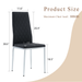 Modern Style Dining Chairs Set of 6 in Black, Essential for Minimalist Homes.Meeting Family Dining Needs,PU Material Seat,Silver Metal Legs,Blending into Various Home Environments.W1151107275 - DTYStore