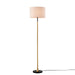 Floor Lamp for Living Room with Beige Lampshade, Standing Lamp Tall Industrial Floor Lamp Reading for Bedroom, Office (No Included Bulb) -Matte Black+Matte Gold - DTYStore