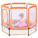 55'' Toddlers Trampoline with Safety Enclosure Net and Balls, Indoor Outdoor Mini Trampoline for Kids - DTYStore