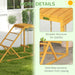 Chicken Activity Play for Healthy & Happy Animals, Swing Set with Chicken Perches & Hen Ladder, Chicken Coop Toy, Yellow - DTYStore
