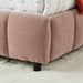 King Size Upholstered Bed ,comfortable upholstered bed frame, Chenille fabric, with headboard and solid bed frame. With drawer for storage.-Pink(88.5''*85.5''*31'') - DTYStore