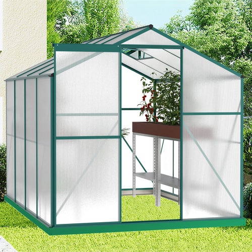 Polycarbonate Greenhouse,6'x 8' Heavy Duty Walk-in Plant Garden Greenhouse for Backyard/Outdoor - Image 9