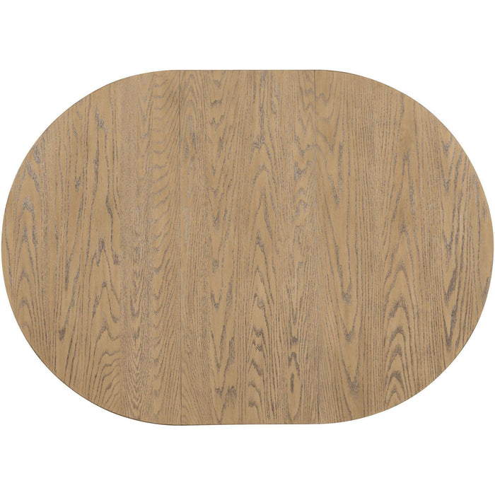 Farmhouse Round Extendable Dining Table with 16" Leaf Wood Kitchen Table - DTYStore