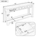 Console Table/Sofa Table with Storage Drawers and Bottom Shelf for Entryway Hallway (Gray Wash) - DTYStore
