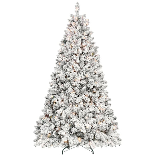 4FT Flocked Christmas Tree with 150 UL Lights and 21 Natural Pine Cones – Snowy PVC Tips, 366 Tips, Hinged Structure, Stable Metal Stand, Easy Setup - Image 8