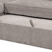 90" Pull Out Sleeper Sofa L-Shaped Couch Convertible Sofa Bed with Storage Chaise, Storage Racks and USB Ports, Light Brown - DTYStore