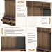 Multi-purpose Hallway Hall Tree with Removable Linen Cushioned Entryway Bench, Coat Rack, Storage Shelves, and DIY Pegboard,for Hallways, Living Room, Brown - DTYStore