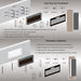 50 Inch Electric Fireplace, Recessed and Wall Mounted Fireplace - DTYStore