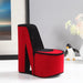 9" Tall Display Jewelry Box with Hidden Storage, High Heel Shoe Design, Red Velvet - DTYStore