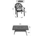 (Cushions In Random Colors)5-Piece Set Of Cast Aluminum Patio Furniture With Cushions - DTYStore