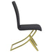Black and Brass Dining Chairs (Set of 2) - DTYStore