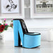 9" Tall Display Jewelry Box with Hooks, High Heel Shoe Design, Turquoise Velvet - DTYStore