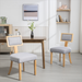 Heng Ming T back dining chair, with rivet decoration adjustment mat, suitable for dining room, kitchen, balcony, bedroom,set of 2 - DTYStore