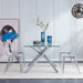 Modern simple transparent dining chair plastic chair armless crystal chair Nordic creative makeup stool negotiation chair Set of 4 and plating metal legW115164140,TW-1200 - DTYStore