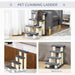 Cat Tree with 4 Steps for High Beds Couch, Cute Stair Shaped Cat Tree for Indoor Cats or Dogs w/ Sisal Scratching Post, Climbing, Playing, Gray