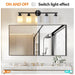 Modern 5-Light Vanity Bathroom Mirror Light, Frosted White Glass with Black Iron Frame, Contemporary Wall Sconce for Bedroom, Bathroom, And Dressing Room (Bulb Not Included) - DTYStore
