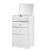 Small Vanity Desk with Mirror - White Makeup Vanitys Set Make up Table with Chair, Drawers, Mini Space Saving Cute Dressing Table for Girls Bedroom Living room - DTYStore