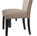 Nolan Linen & Salvage Dark Oak Finish Side Chair (Set of 2) - DTYStore