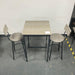 Bar Table Set with 2 Bar stools PU Soft seat with backrest, Grey, 23.62'' W x 23.62'' D x 35.43'' H - DTYStore