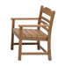 Patio Dining Chair with Armset Set of 2, HIPS Materialwith Imitation Wood Grain Wexture chair for Deck Pool Backyard, Teak - DTYStore