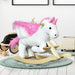 Unicorn Baby Rocking Horse Toy for Kids with Lullaby Song, Plush Ride on Horse with Heavy-Duty Support System, Interactive Toy Pretend Play Toy for Toddlers - DTYStore