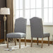 Mod Urban Style Solid Wood Nailhead Grey Fabric Padded Parson Chair, Set of 2 - DTYStore