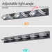 Modern 6-Light LED Vanity Light - Sleek Bathroom Wall Fixture, Iron & Acrylic, Dimmable & Energy-Efficient, Ideal for Mirror Lighting - DTYStore
