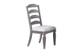 Light Grey Contemporary Style Side Chairs Set of 2pc Wooden Frame Ladder Back Design Dining Room Furniture - DTYStore