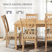 Dining Table Set with 6 Chairs, Modern Dining Table and Chairs Set, 1 Table & 6 Chairs, 60'L x 36'W Table, 23'H Chairs, Anti-Slip, Perfect for 4-6 Persons, Home, Kitchen, Living Room. - DTYStore