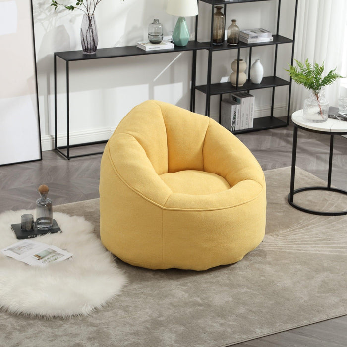 Bedding Bean Bag Sofa Chair High Pressure Foam Bean Bag Chair Adult Material with Padded Foam Padding Compressed Bean Bag With Footrest - DTYStore