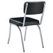 Black and Chrome Upholstered Side Chairs (Set of 2) - DTYStore