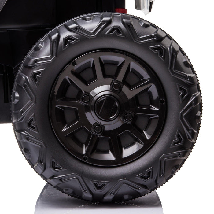 12V Dual Motor Kids Electric Ride-on UTV Toy, Batter Powered Truck with Forward and Reverse Function, Headlights, MP3/USB Music Connection, Suspension, & Remote Control, Red - DTYStore