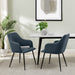 Contemporary Upholstered Woven Fabric Dining Chairs – Indigo Blue - DTYStore